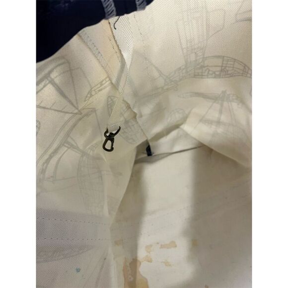 Vintage LL Bean Boat and Tote Bag Nautical‎ Sailing Design cream large - Picture 10 of 12